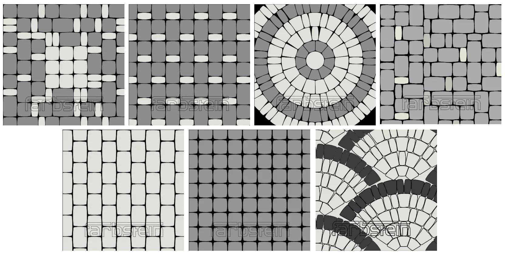 Рисунок укладки тротуарной плитки брусчатка