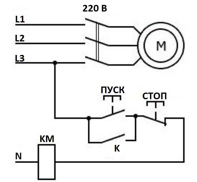 Схема подключения магнитного пускателя