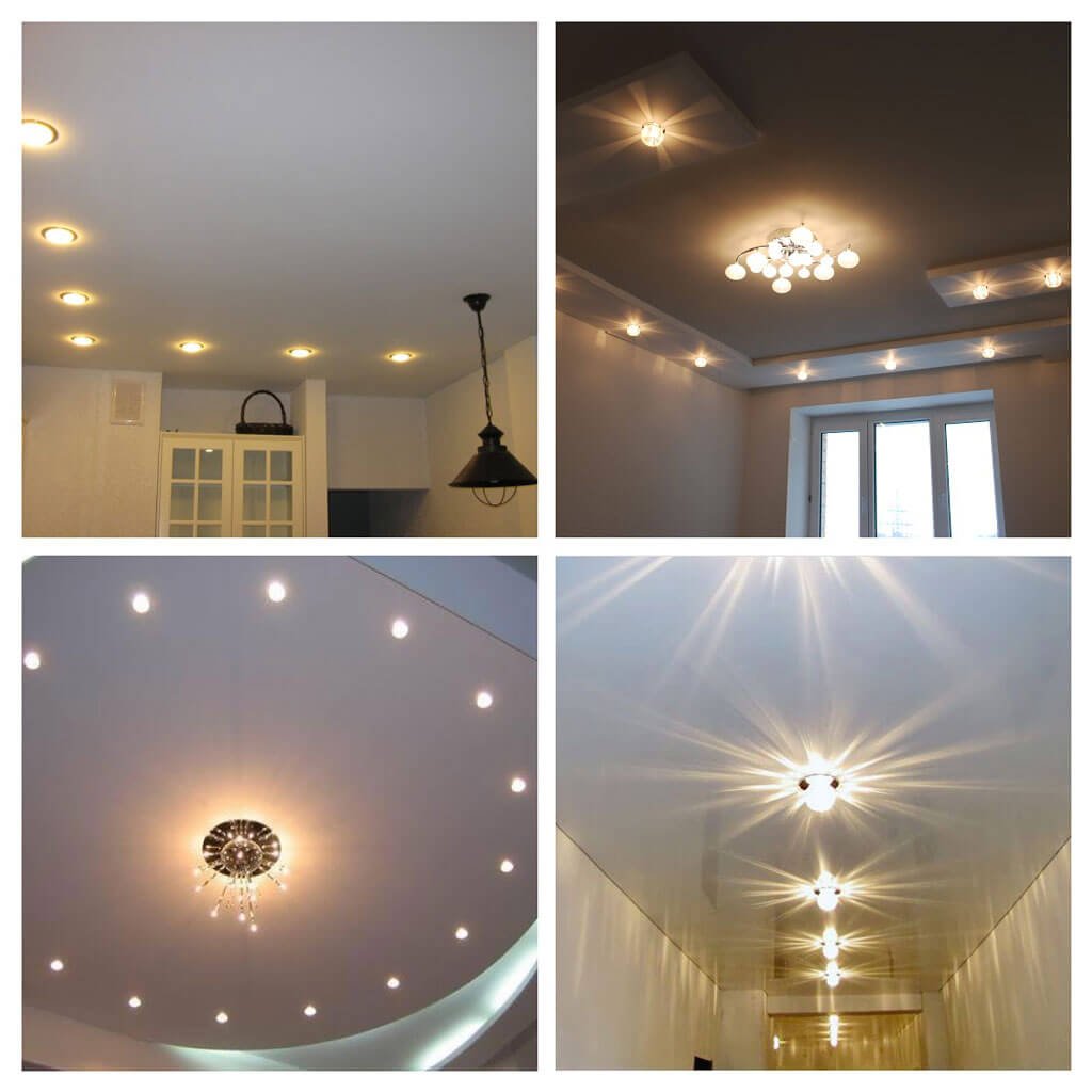 Лампочки для натяжных потолков — правила выбора и подключения + схемы расположения ламп на потолке
