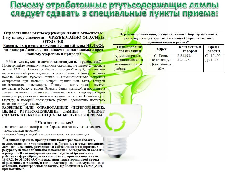 Разбилась энергосберегающая лампочка: что делать, вред. куда сдавать, чтобы утилизировать - medside.ru