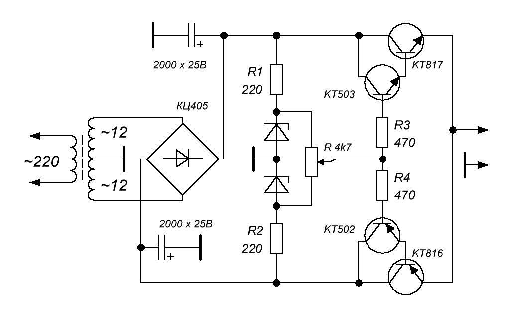 Стабилизатор тока: схема, регулируемый, импульсный, конструкция и назначение