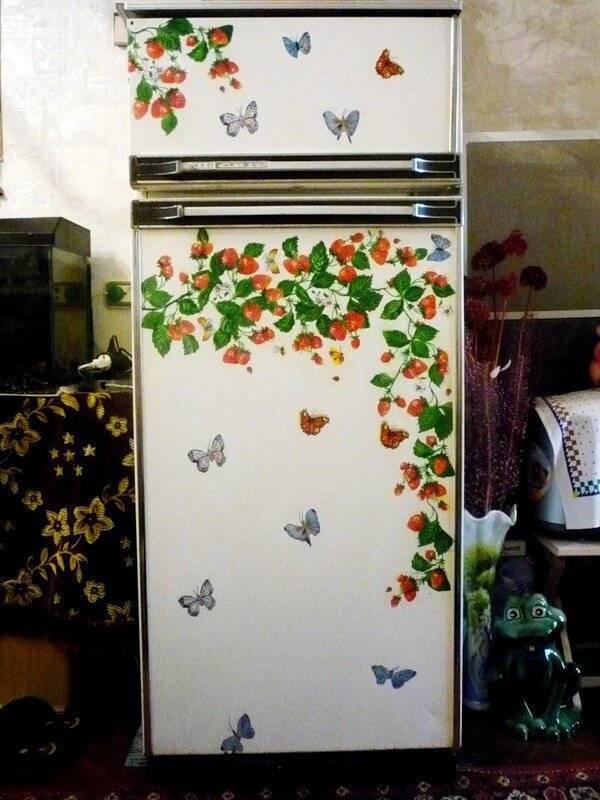 Декор холодильника своими руками: декупаж, фото-примеры