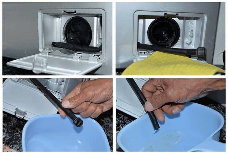 Как слить воду из стиральной машины на зиму