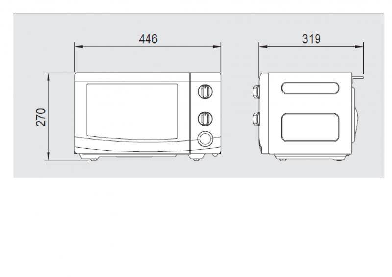 Размеры микроволновки: стандартные габариты отдельностоящей и встраиваемой микроволновой печи