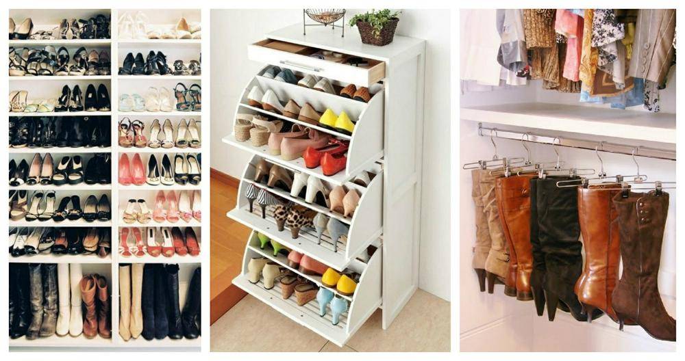 Хранение обуви в шкафу: правила, советы и рекомендаци