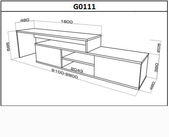 Чертеж тумбы под телевизор с размерами
