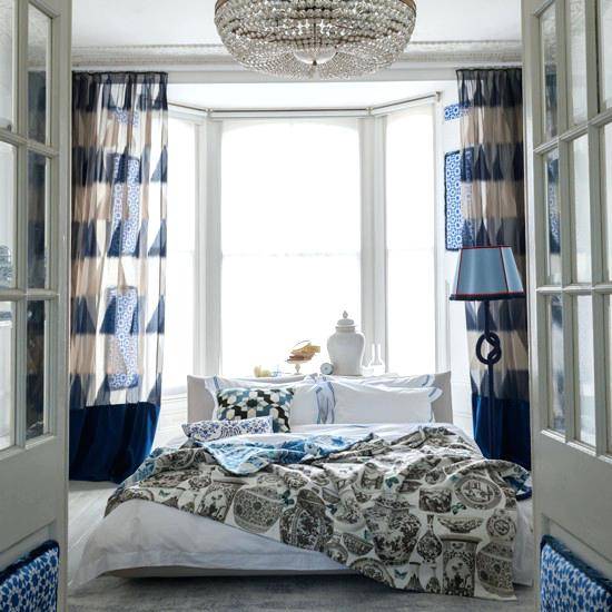 Синие шторы - 105 фото самых стильных и красивых вариантов использования в дизайне