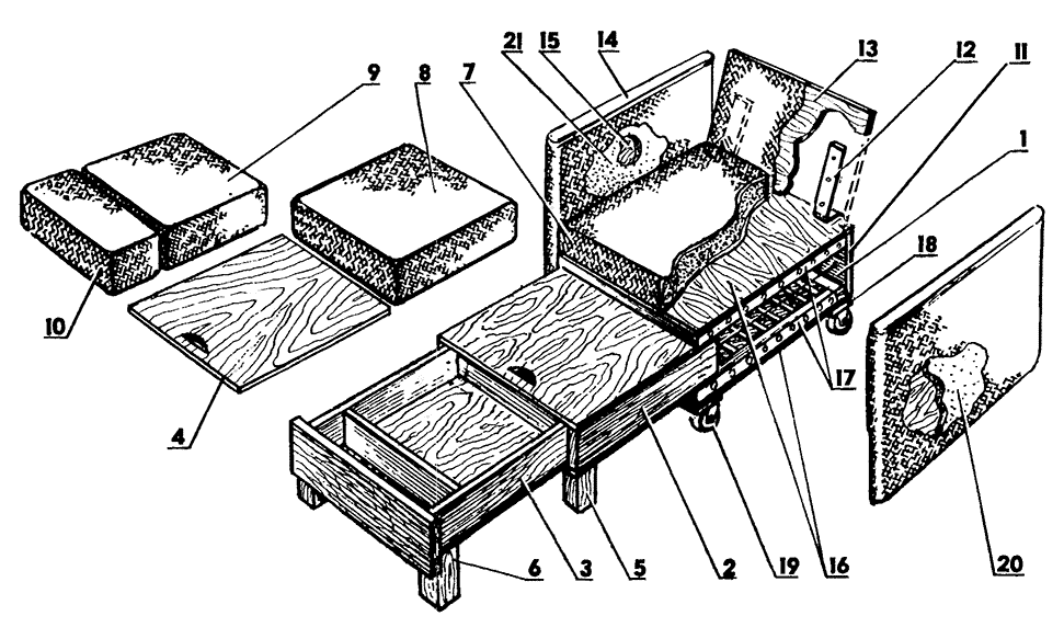 Кресло-кровать своими руками: изготовление современной модели