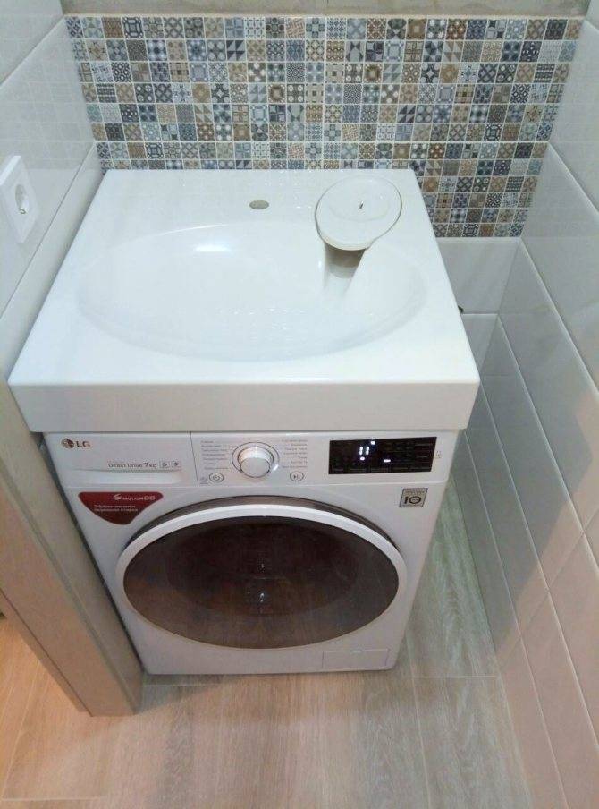 Раковина над стиральной машиной: преимущества и недостатки, раковина-кувшинка, установка умывальника и фото