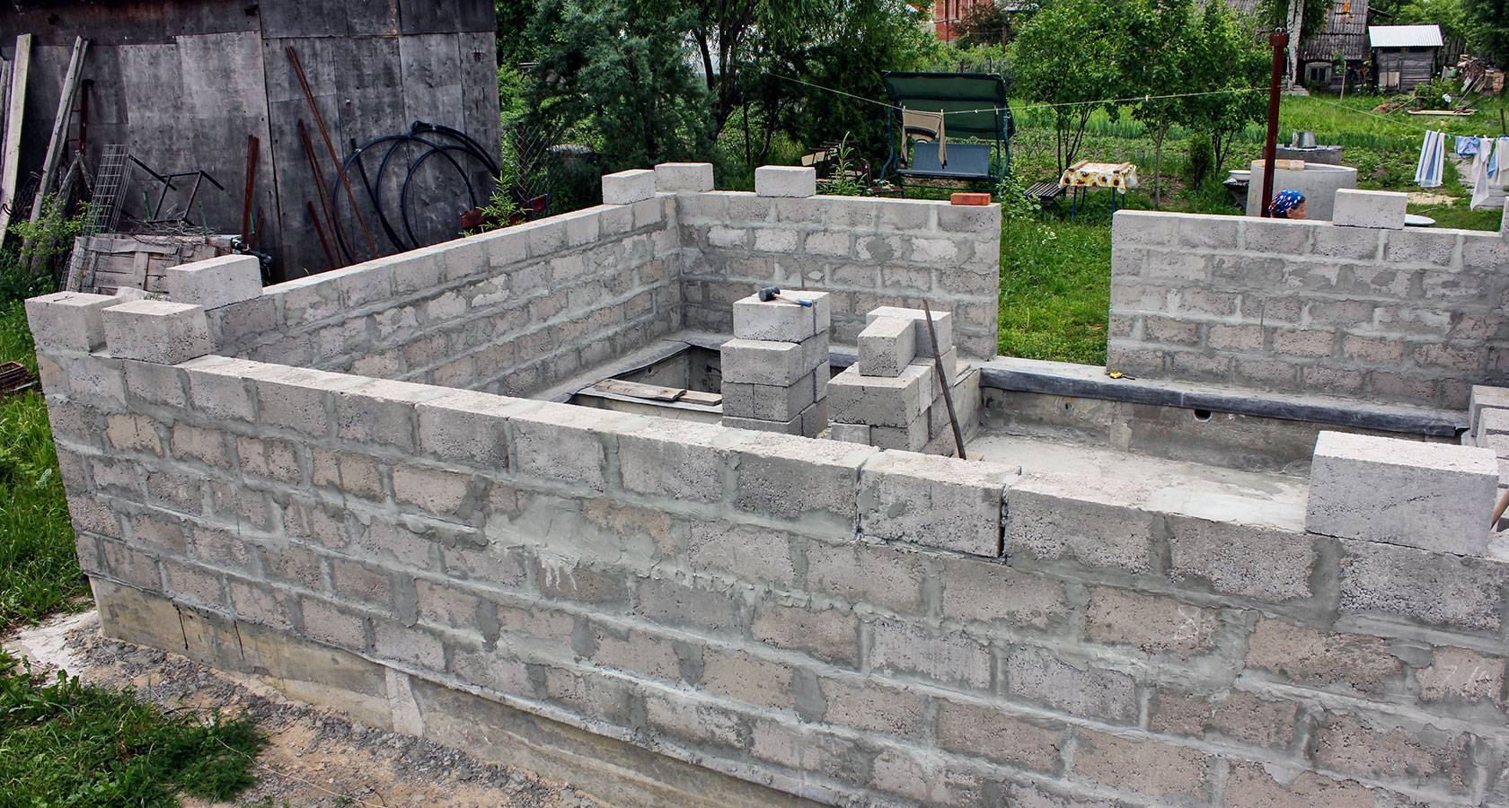 Баня из керамзитобетонных блоков: плюсы и минусы, как построить, пошаговая инструкция
