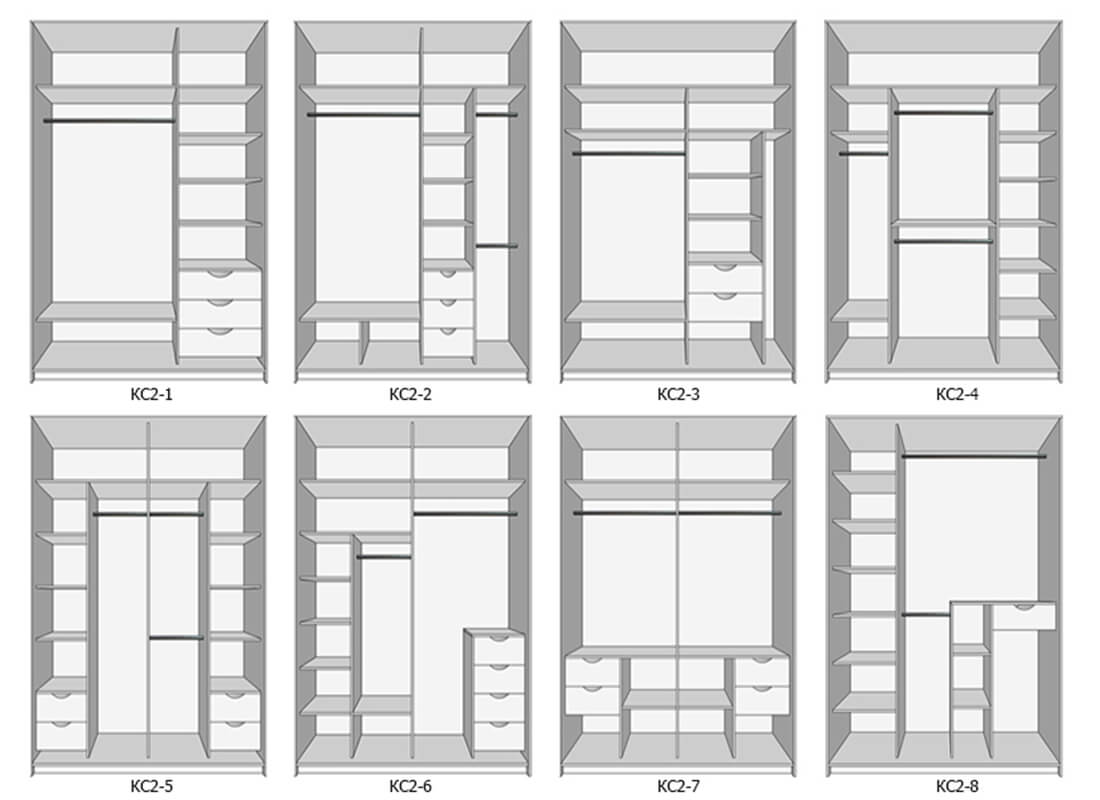 План шкафа в спальню