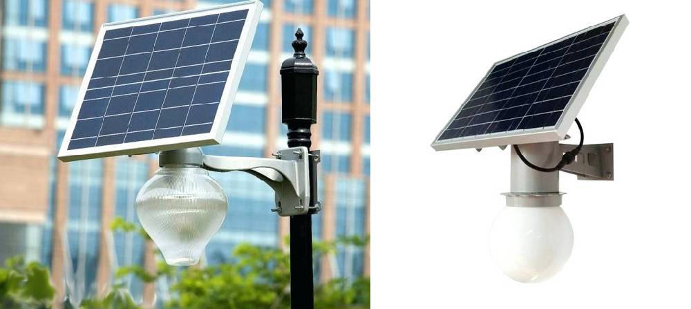 Светильники на солнечных батареях для дачи или загородного дома: виды фонарей