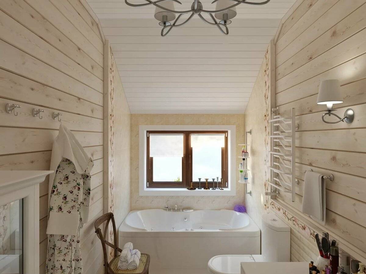 Дизайн ванной в деревянном доме. советы по обустройству с фото