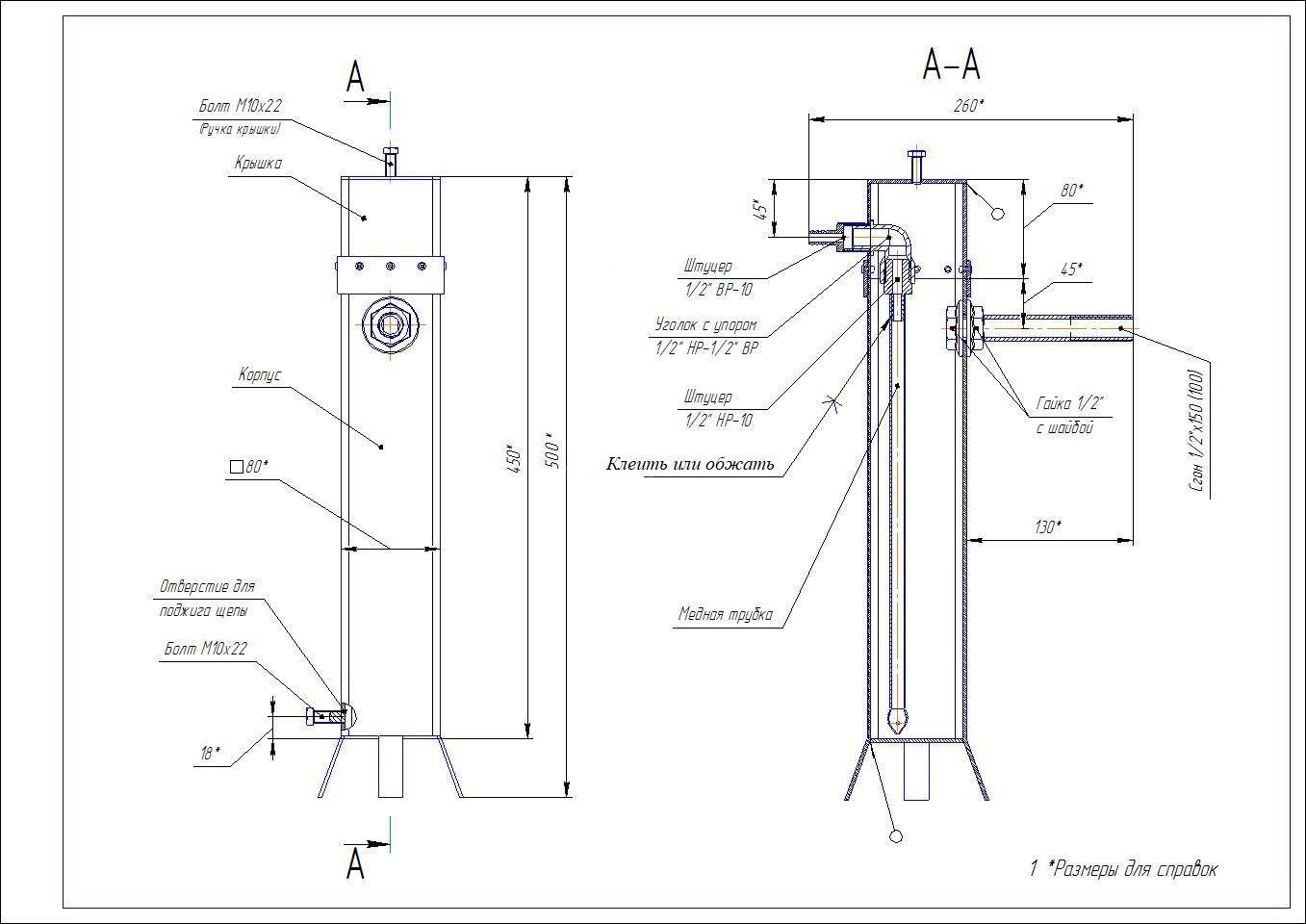 Схема дымогенератора для холодного копчения