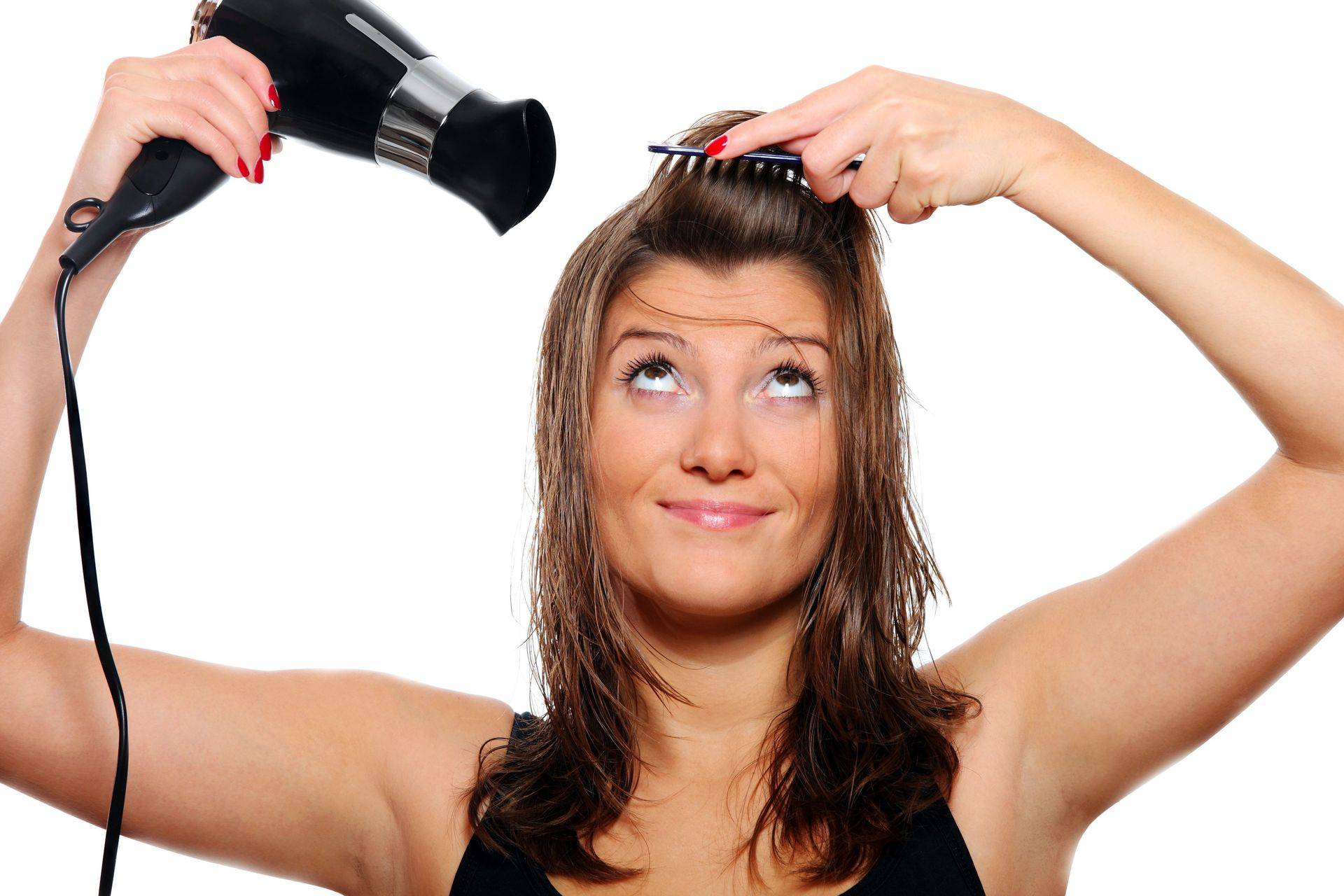Как укладывать волосы после ванной