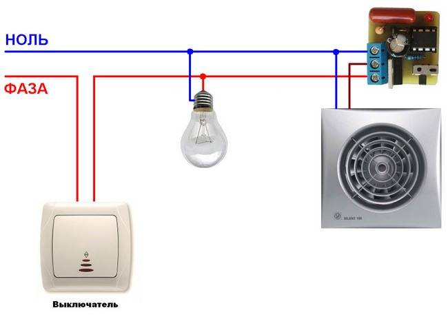 Как подключить вентилятор в ванной к выключателю: схема, советы, мастер класс