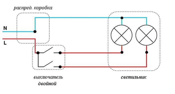 Как подсоединить люстру - схема соединения с двумя и тремя проводами к одноклавишному и двухклавишному выключателю