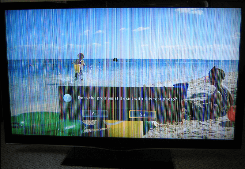 Вертикальные полосы на экране телевизора: устранение и причины