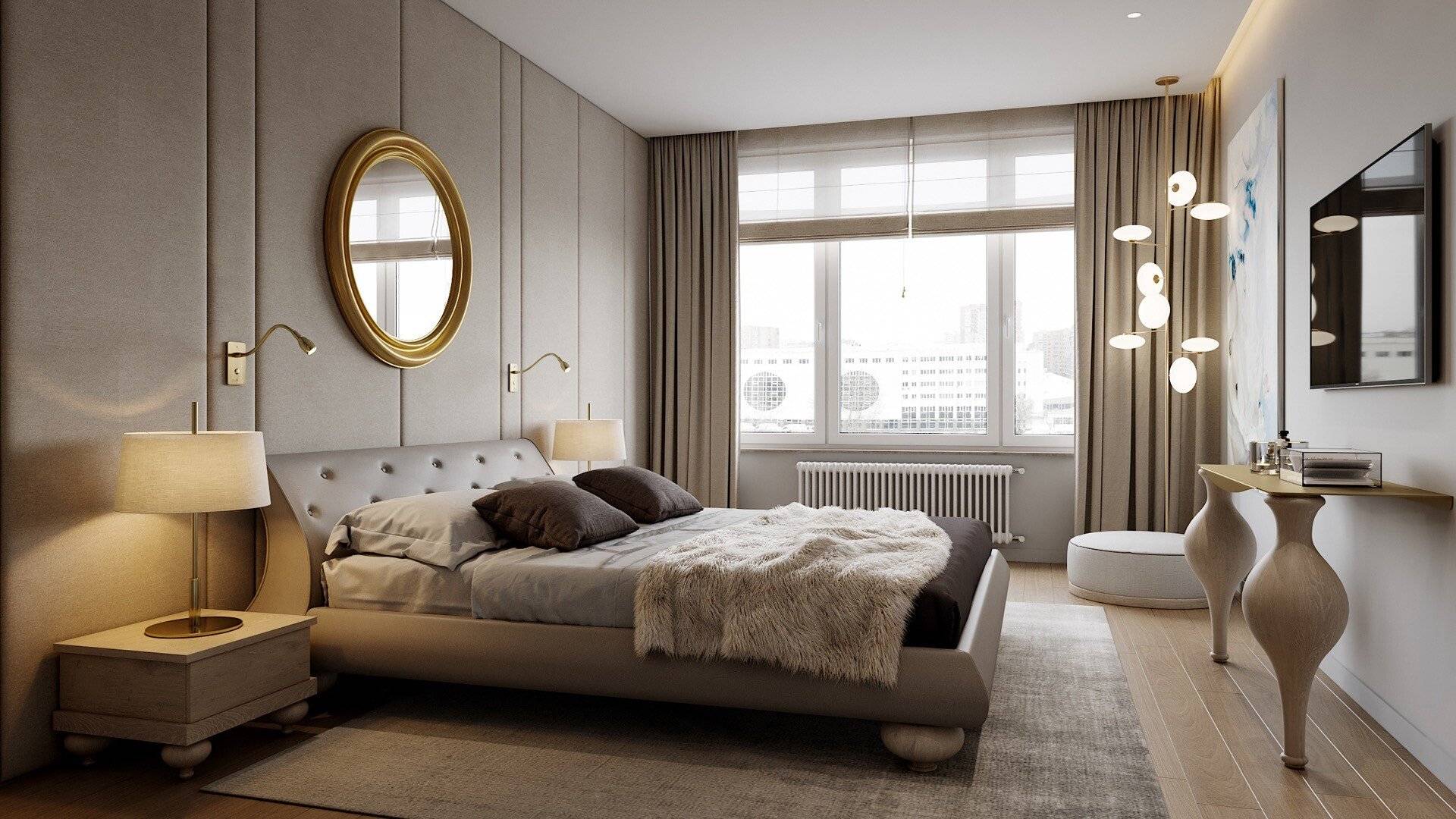 Спальня в бежево-коричневых тонах: 20 новых фото дизайна интерьера