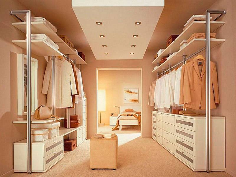 Мини-гардеробная 2 кв. м: планировка пространства и дизайн