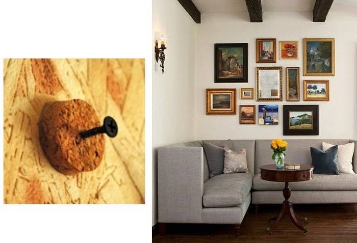Как вешать модульные картины на стену в гостиной и на кухне: фото-идеи и 5 вариантов без сверления стен!