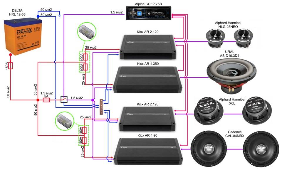 Colorful speakers схема подключения