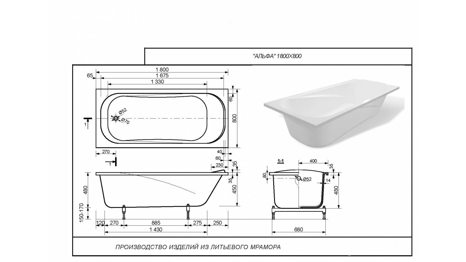Размеры стальных ванн: их разновидности и конкуренты