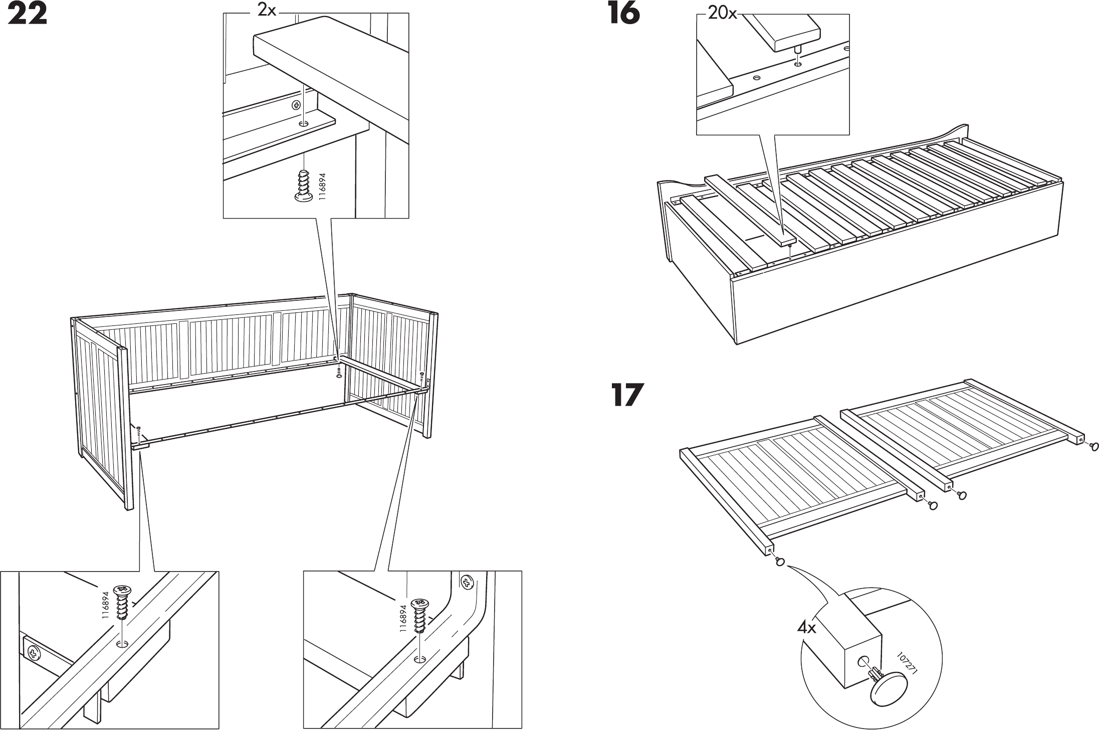 Ikea hemnes кровать схема сборки
