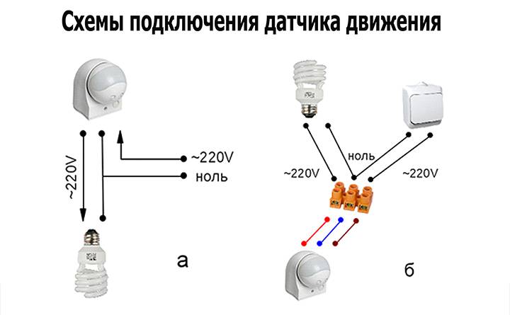 Как подключить датчик движения к лампочке — подробная инструкция и схемы