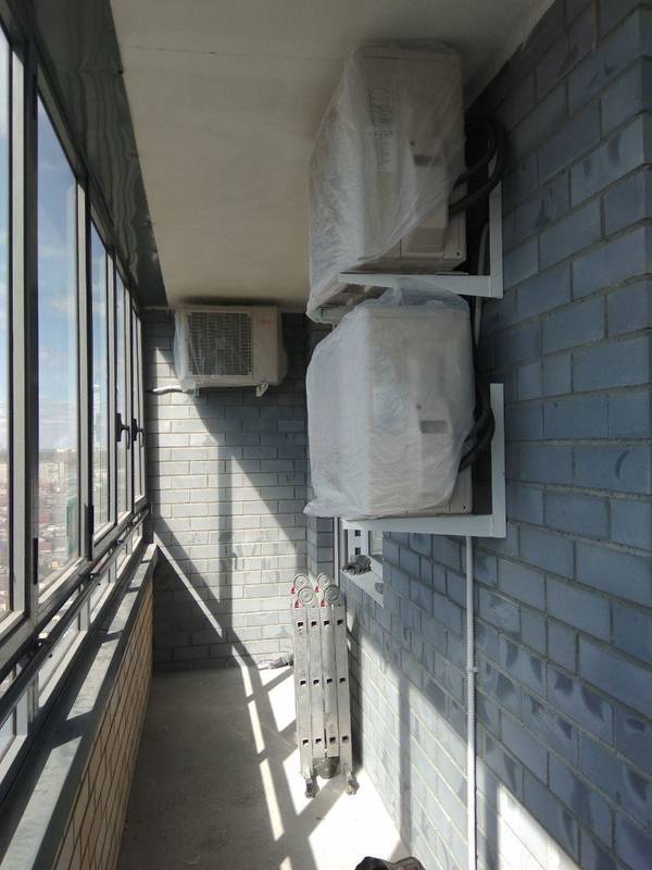 Установка кондиционера на лоджии или балконе: варианты монтажа