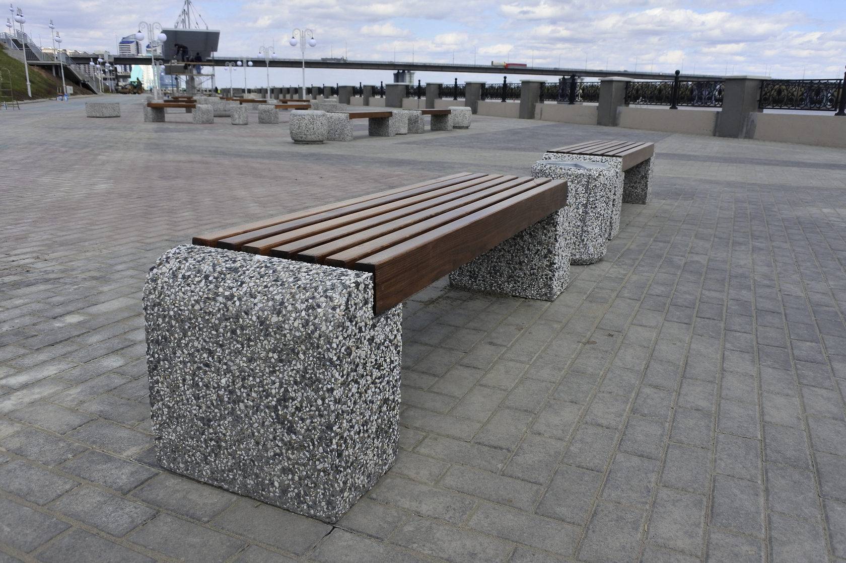 Садовая скамейка из бетона | своими руками