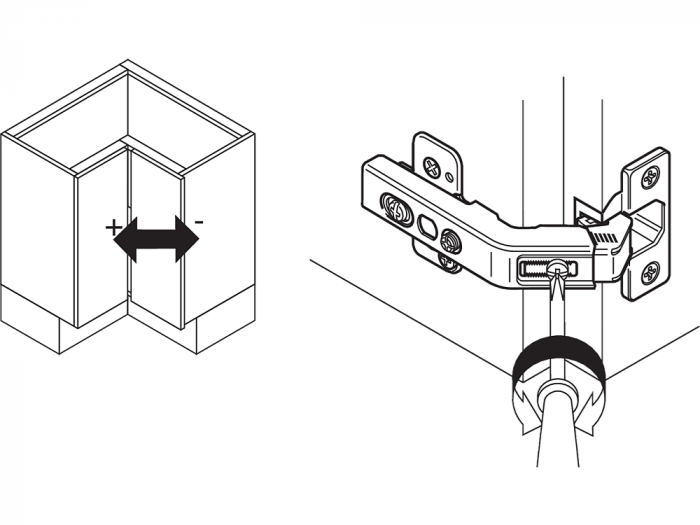 Подробная инструкция по регулировке петель на дверях шкафа