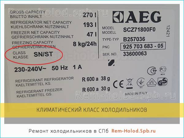 Таблица климатических классов холодильников и какой лучше