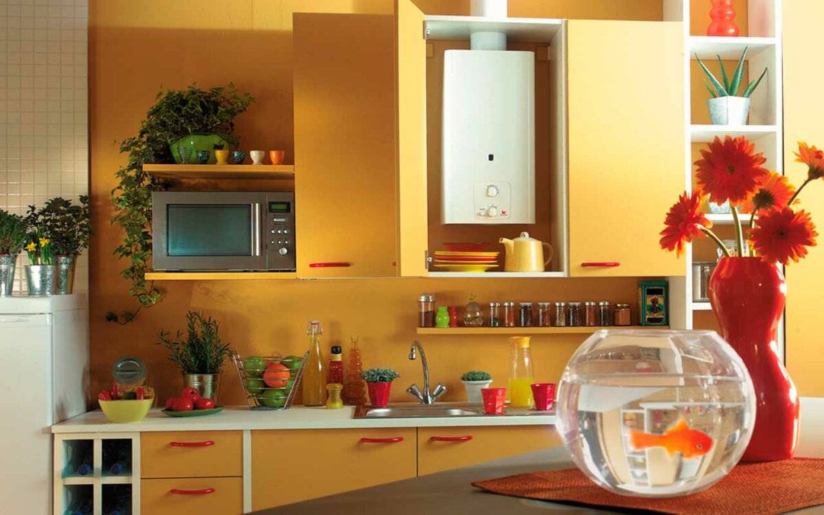 Как спрятать газовый котел на кухне: лучшие дизайн-варианты и советы по маскировке