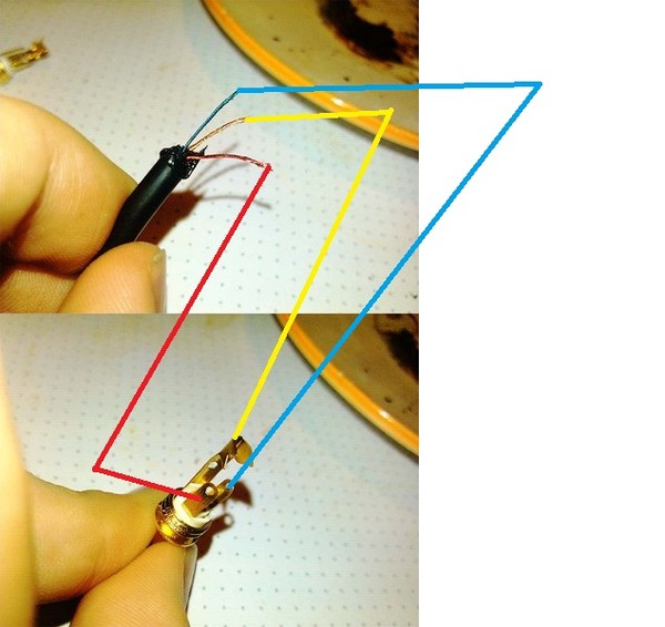 Схема пайки проводов наушников