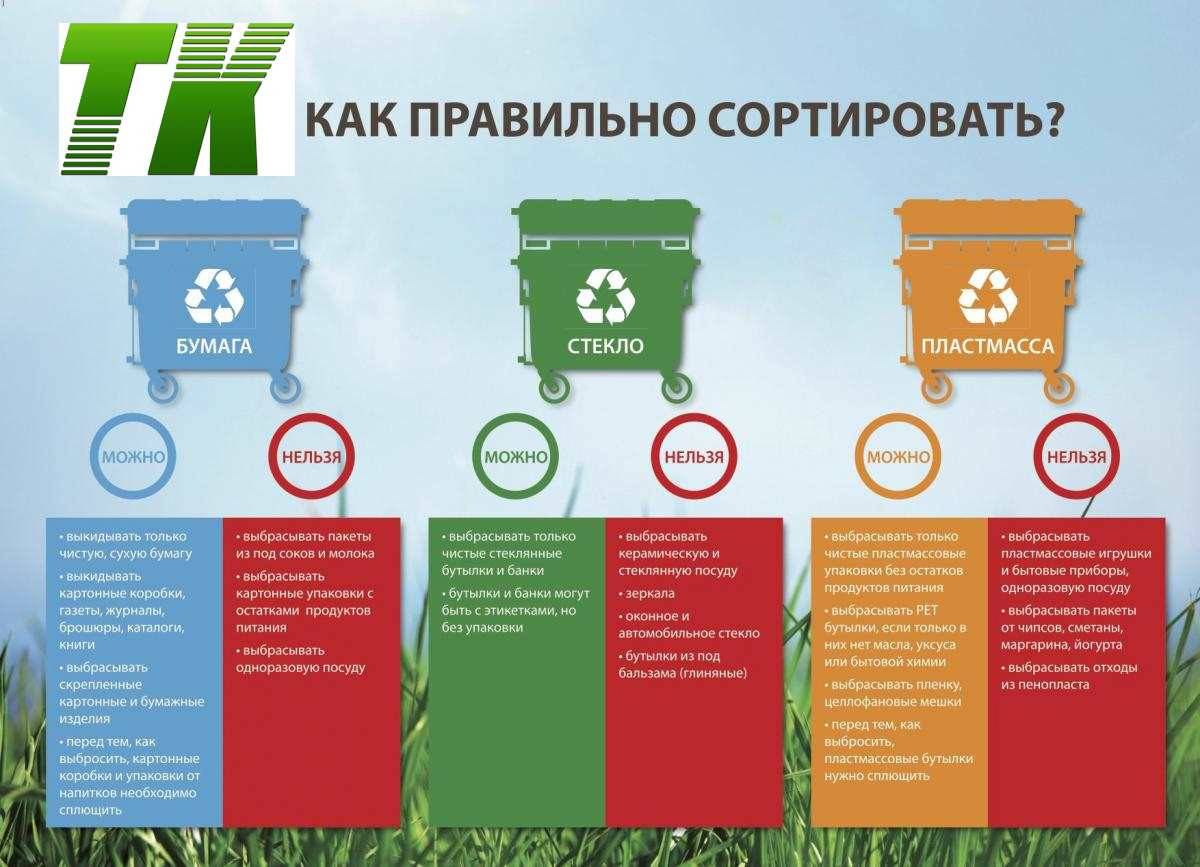 Раздельный сбор мусора: сортировка бытовых отходов
