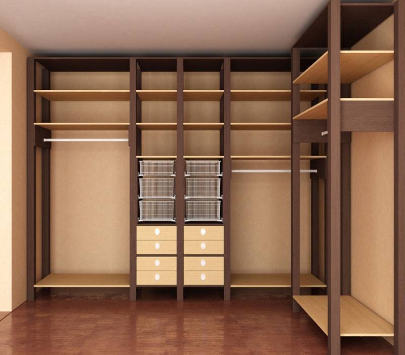 Гардеробные шкафы-купе: металлические, для одежды, двухсекционные, дизайн-проекты, расположение, фурнитура, каркас, в детскую комнату, в офис, глубина