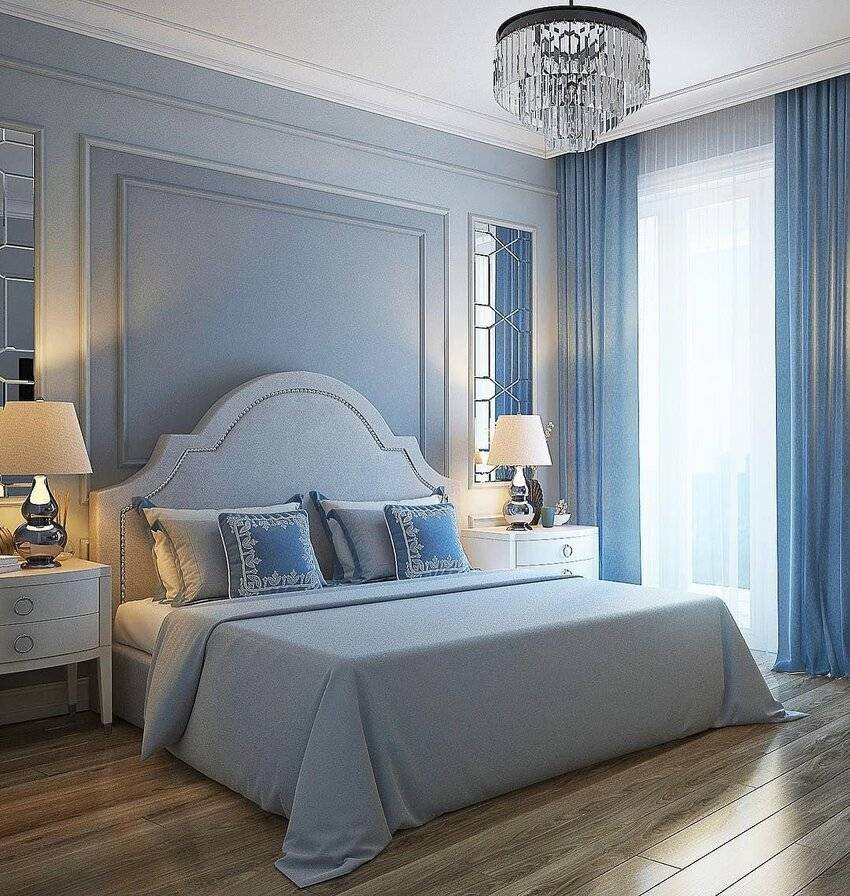 Голубая спальня: как воздух свежа