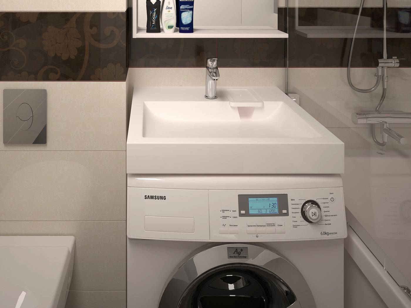 Раковина на стиральную машину в ванную или на кухню: размеры, отзывы