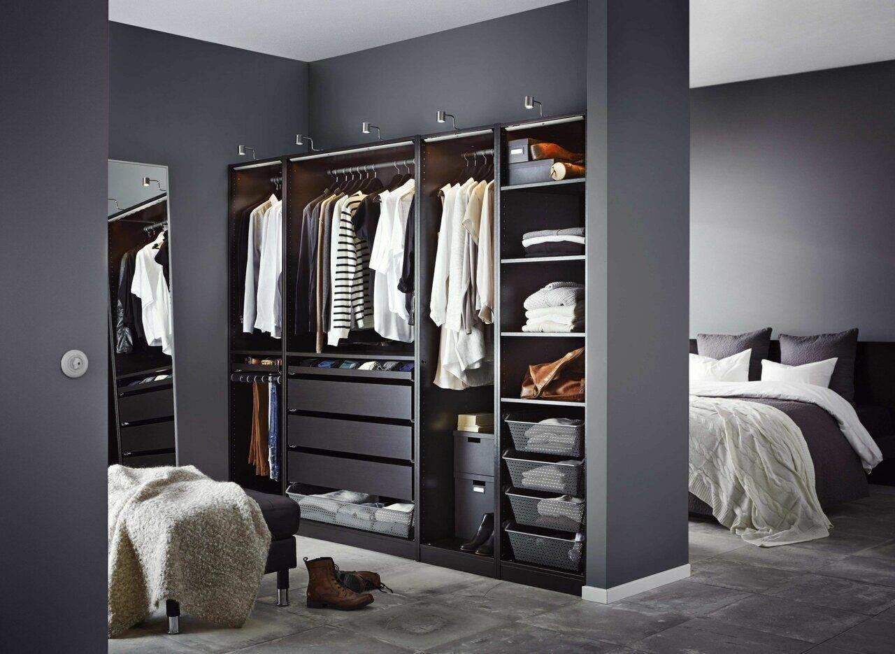5 простых идей для гардероба в маленькой спальне