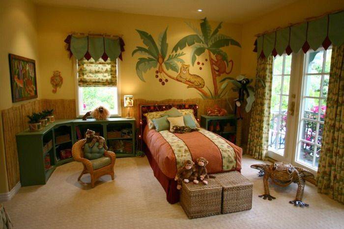 Детская комната, оформленная в стиле сафари: особенности отделки