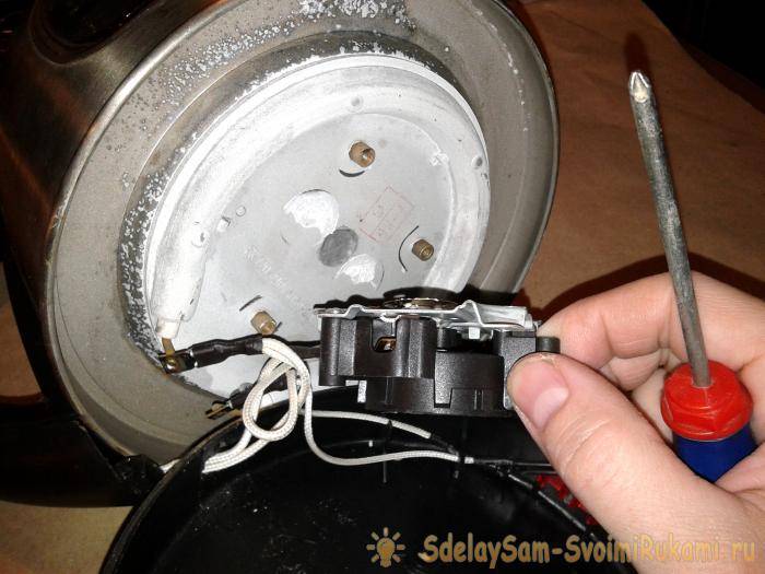 Ремонт электрочайника, если не работает кнопка выключателя