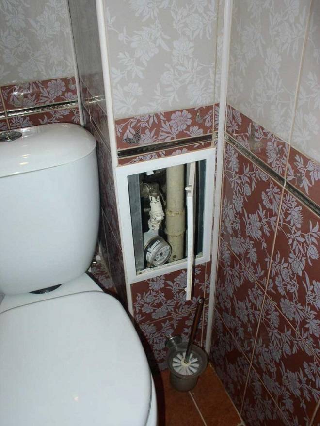 Короб из гипсокартона для труб в туалете под плитку - строим сами