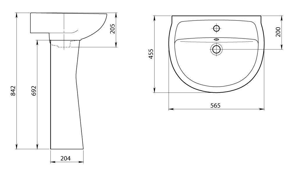 Как подобрать размеры раковины в ванную комнату: выбор модели с учетом габаритов