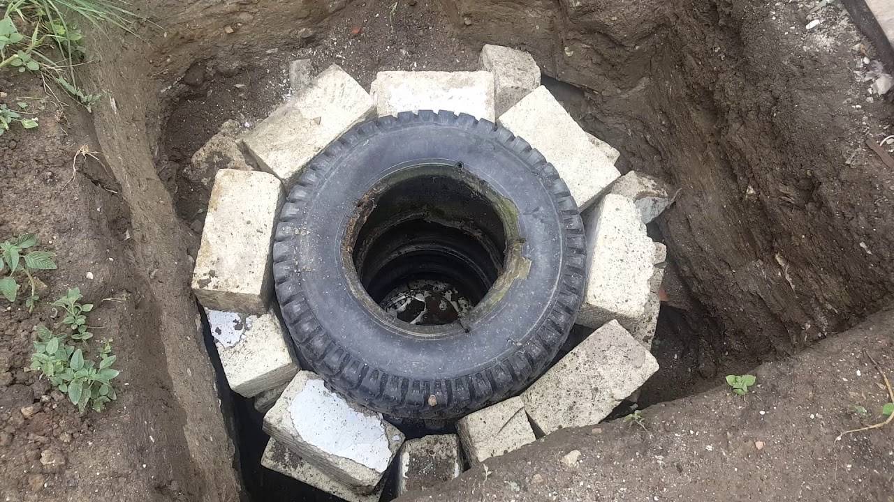 Выгребная яма из покрышек своими руками: как сделать сливную яму из покрышек, яма для туалета на фото и видео