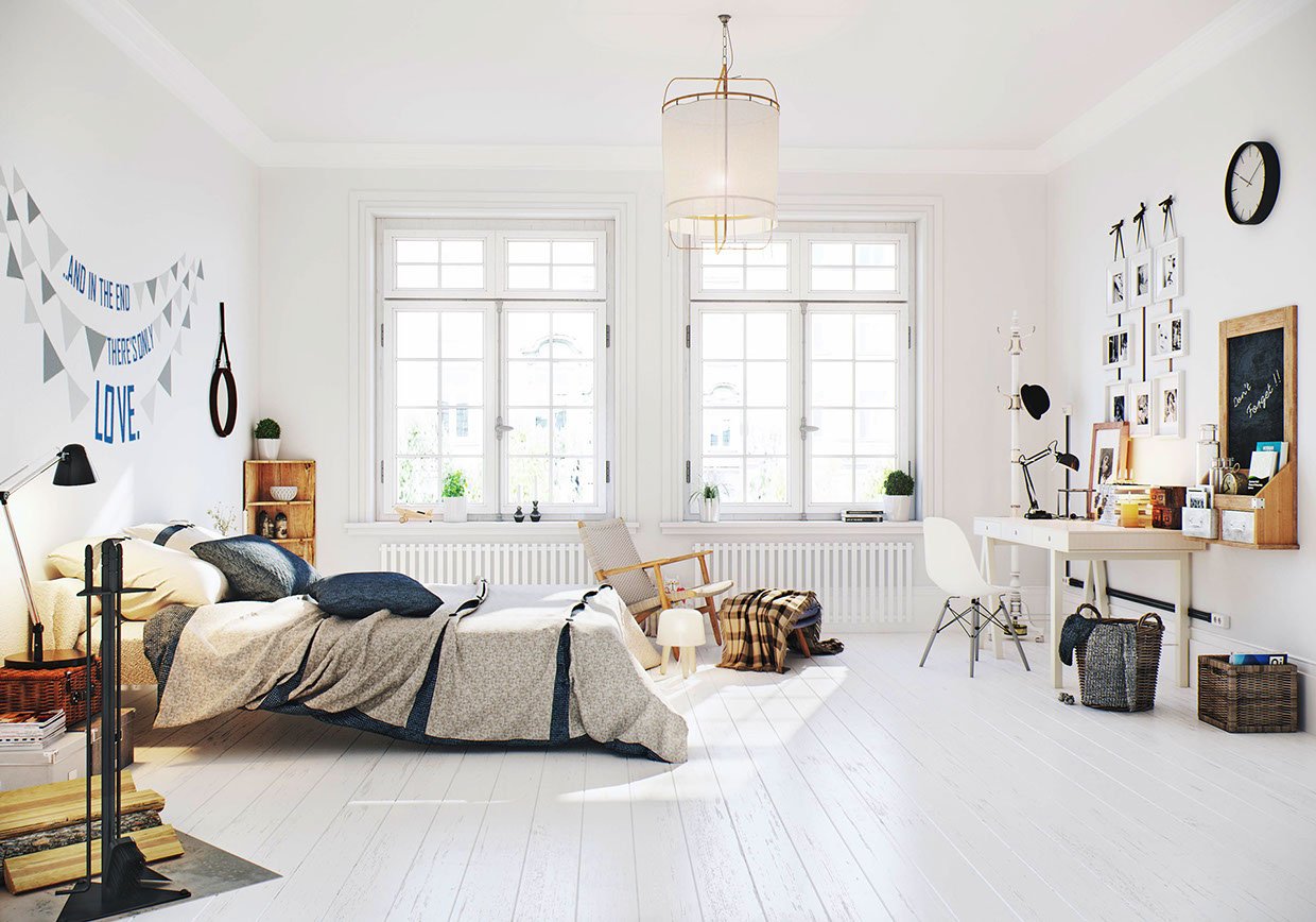 Спальня в скандинавском стиле: обзор проектов и решений. самые красивые, оригинальные сочетания и варианты дизайна