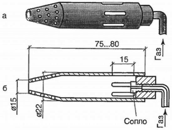 Горелка газовая чертеж