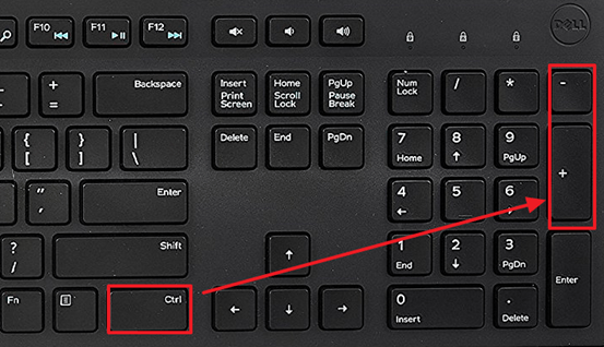 Как уменьшить масштаб экрана на ноутбуке с помощью клавиатуры