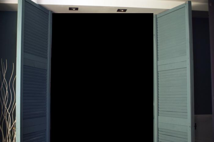 Встроенный шкаф с жалюзийными дверями своими руками