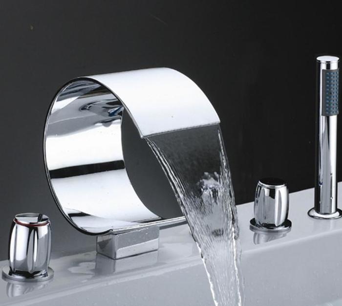 Каскадный смеситель для акриловых ванн и раковин: водопад, с подсветкой, функцией led, видео-инструкция по выбору своими руками, чем отличаются от струйных, преимущества, фото и цена